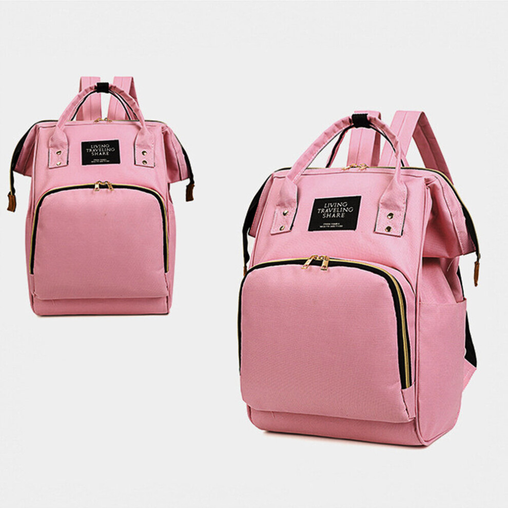 (Pink) Backpack Diaper Nappy Backpack Pink