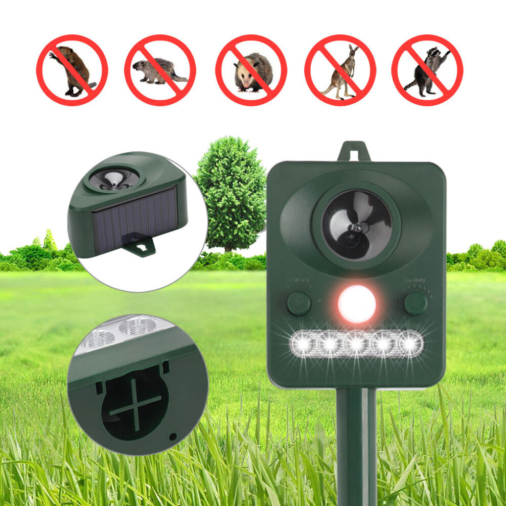 Solar Ultrasonic Garden Bird Repellent Animal Bird Cat Pest Dog