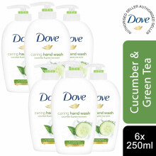 6 Pack Dove Caring Hand wash, Cucumber & Green Tea Scent, 250ml