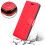 (Red) For Samsung Galaxy A12 Leather Case 5