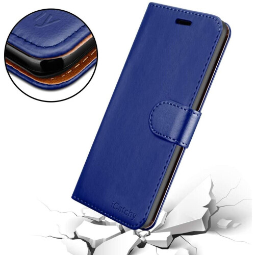 (Blue) For Samsung Galaxy A12 Leather Case 1