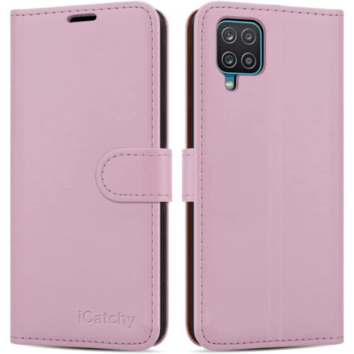 (Rose Gold) For Samsung Galaxy A12 Leather Case