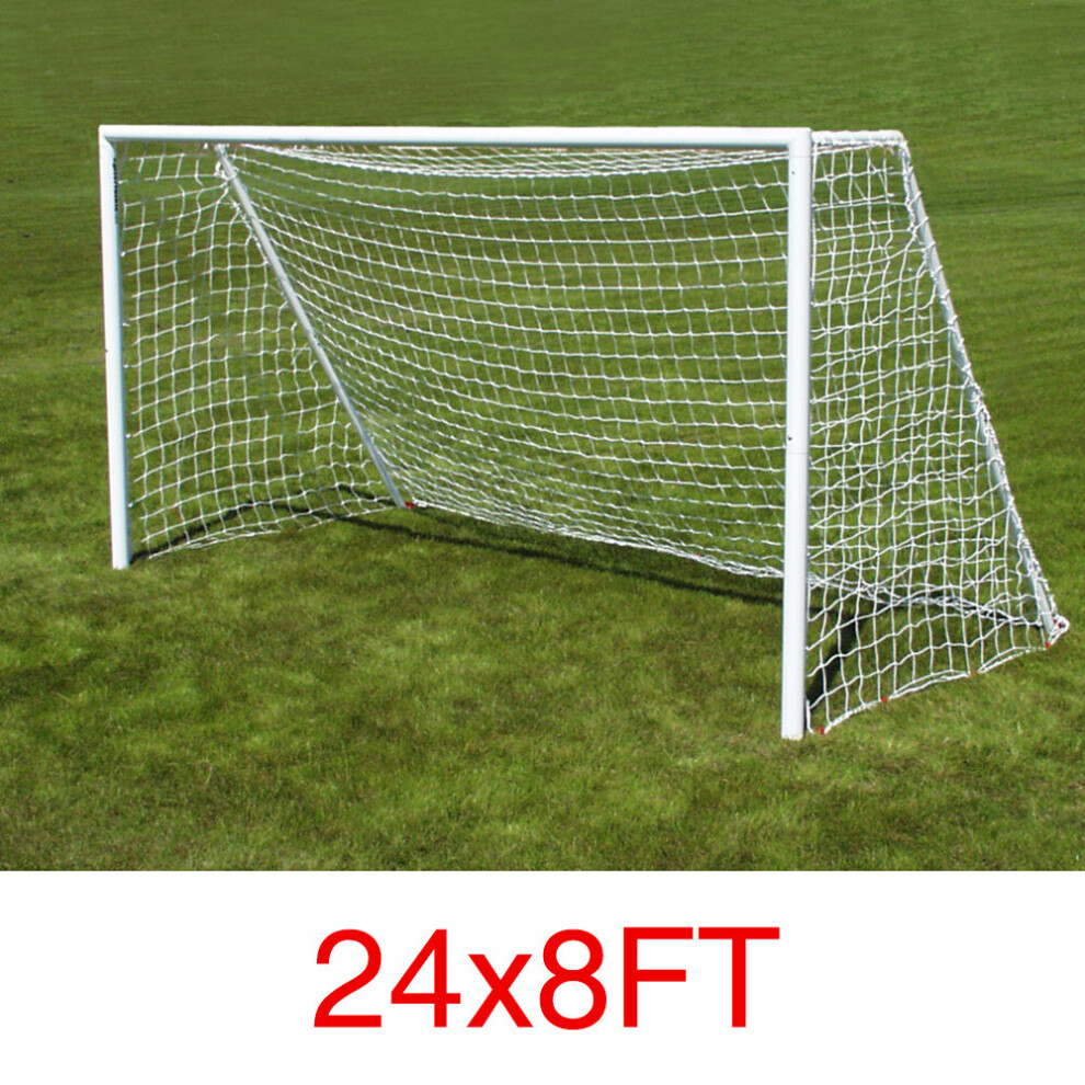 24x8FT Football Soccer Goal Post Nets For Sports Training Match