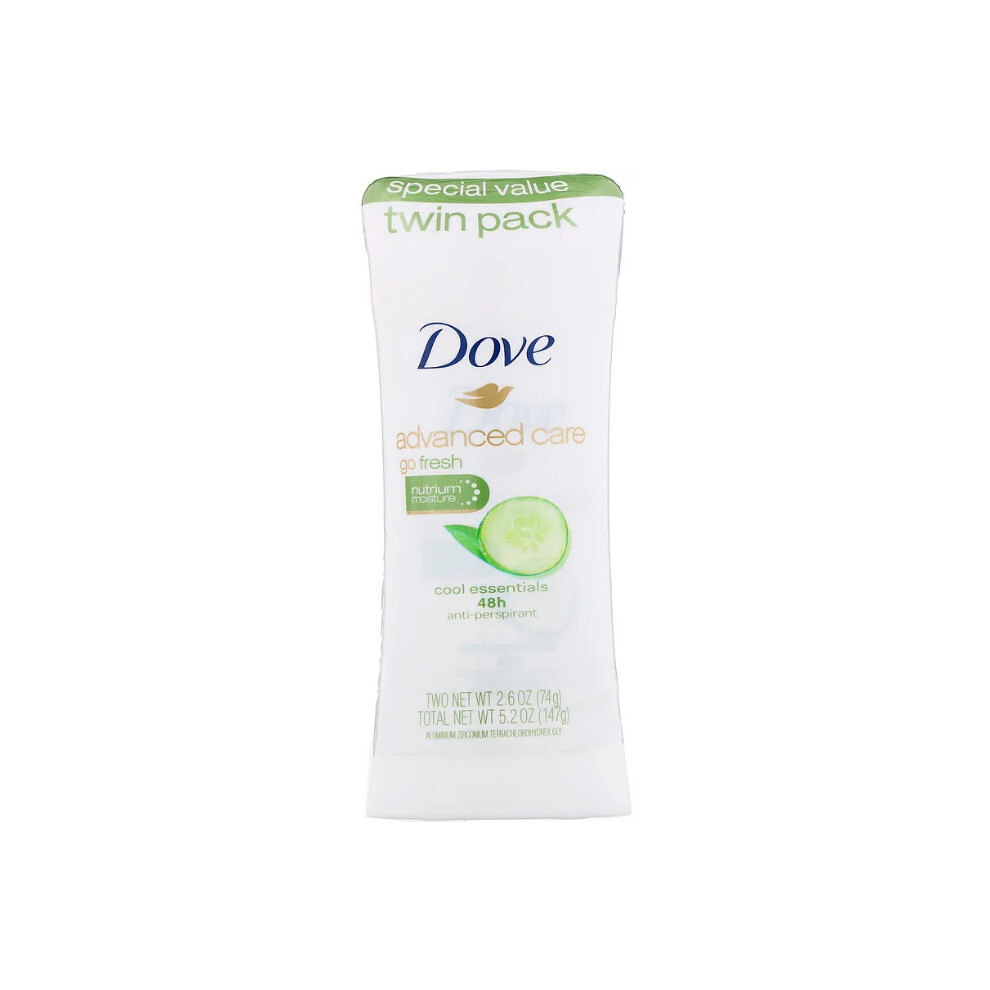 Dove, Advanced Care, Go Fresh, 2 Pack, Anti-Perspirant Deodorant