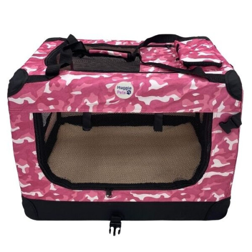 Pink Camo Large HugglePets Fabric Dog Crate Mat Treat Food Bag on OnBuy