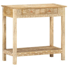 vidaXL Solid Mango Wood Console Table Side Hall Telephone Table Storage Home