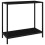 VidaXL vidaXL Console Table Black 80 cm Tempered Glass Home Accent Side End Hall Desk 1