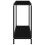 VidaXL vidaXL Console Table Black 80 cm Tempered Glass Home Accent Side End Hall Desk 3