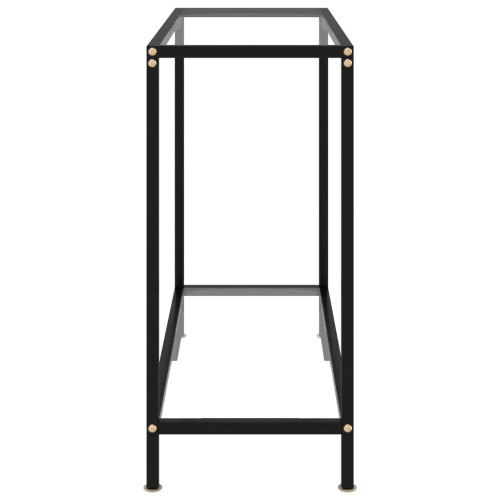 VidaXL vidaXL Console Table Transparent 80 cm Tempered Glass Accent Side End Desk 2