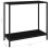 VidaXL vidaXL Console Table Black 80 cm Tempered Glass Home Accent Side End Hall Desk 6