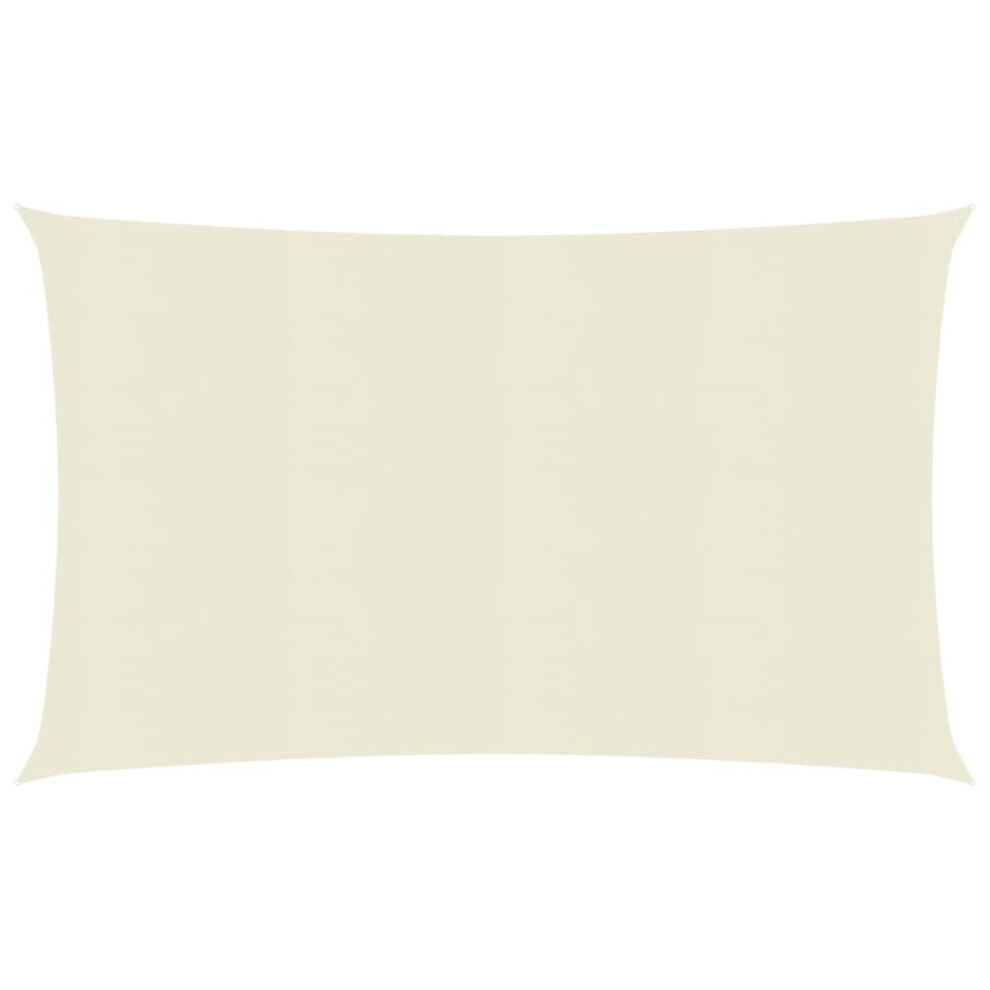vidaXL Sunshade Sail 160 g/m² Cream 2.5x4.5 m HDPE Garden Patio Canopy Awning