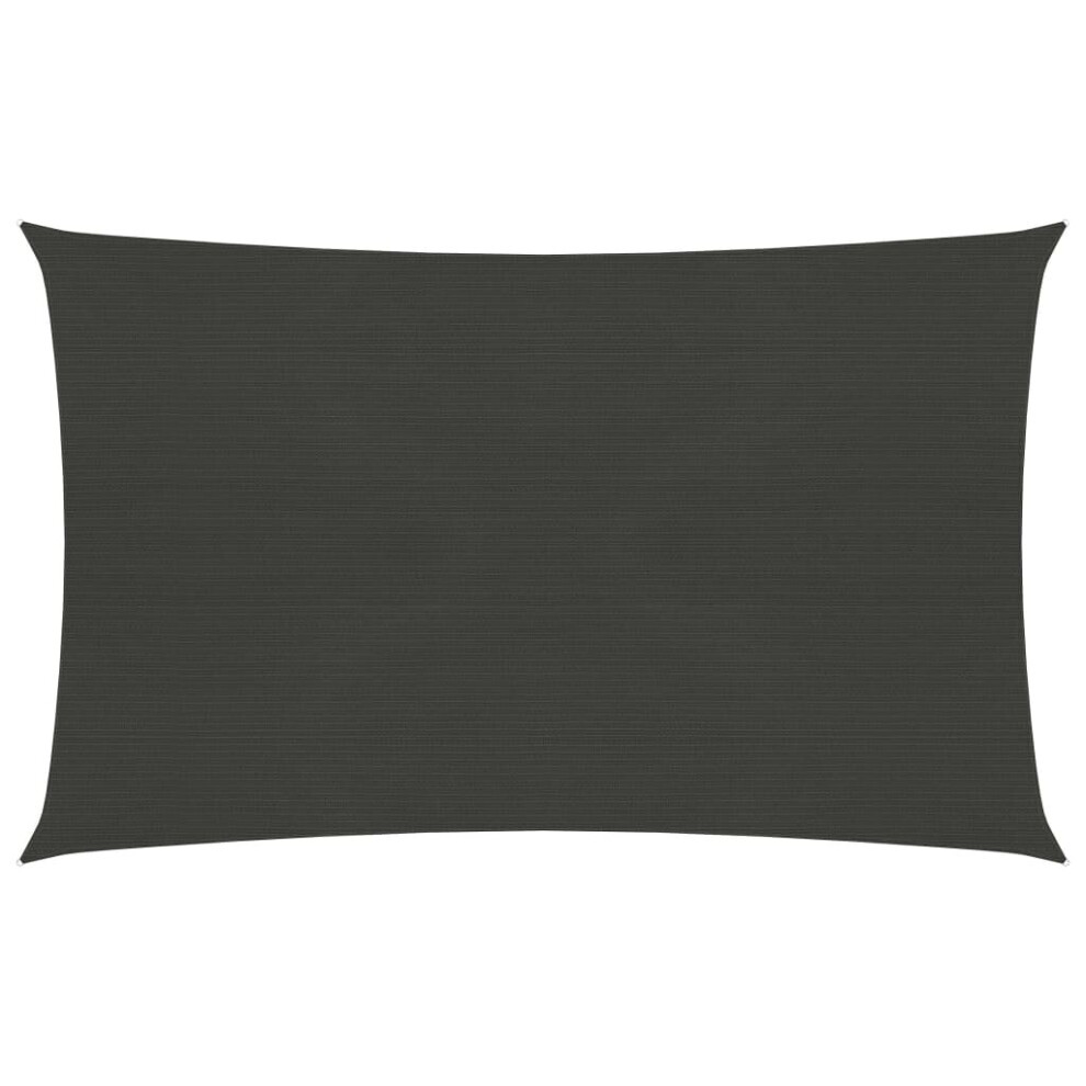 vidaXL Sunshade Sail 160 g/m² Anthracite 3x4 m HDPE Garden Patio Canopy Awning