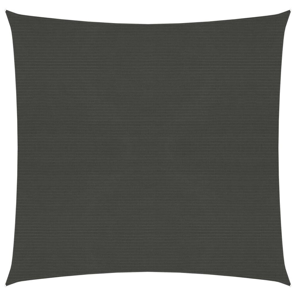 Vidaxl Sunshade Sail 160 G/M² 5X5 M Hdpe Garden Patio Canopy Awning Anthracite