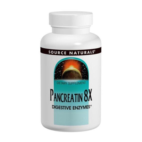 Source Naturals, Pancreatin 8X, 500 mg, 100 Kapseln