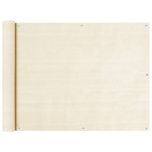 VidaXL vidaXL Balkon Sichtschutz Creme 90x500 cm HDPE