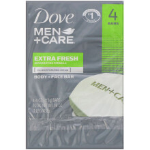 Dove, Men+Care, Body + Face Bar, Extra Fresh, 4 Bars, 113g Each