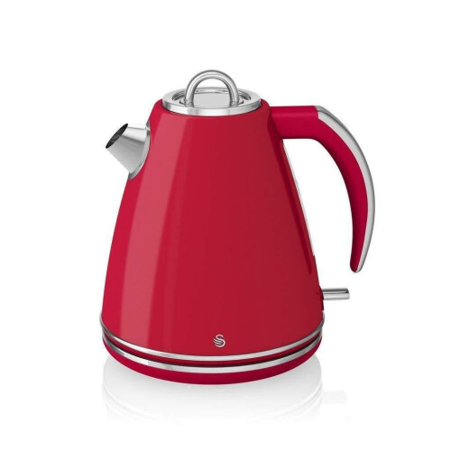 Swan Kitchen Appliance Retro Set Red 1.5L 3kW Jug Kettle & Red 2 Slice