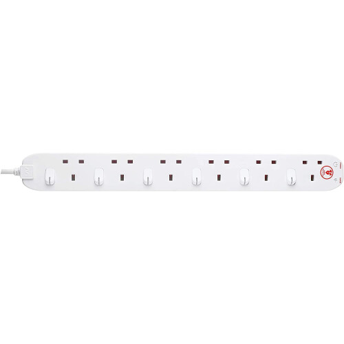 Masterplug 2m Six Socket Surge Protected Switched Extension 2