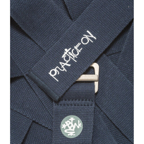 (Midnight) Manduka Align Cotton Yoga Strap 8' Foot 1