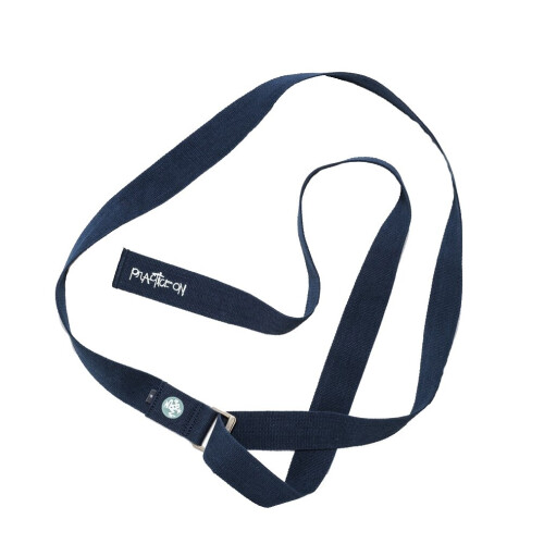(Midnight) Manduka Align Cotton Yoga Strap 8' Foot 2