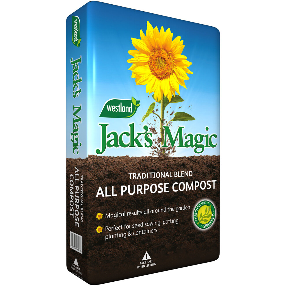 Westland (50L Jacks Magic Compost) Compost Multi Purpose Garden Soil Plants Growing General Flowers Beds Pots Home