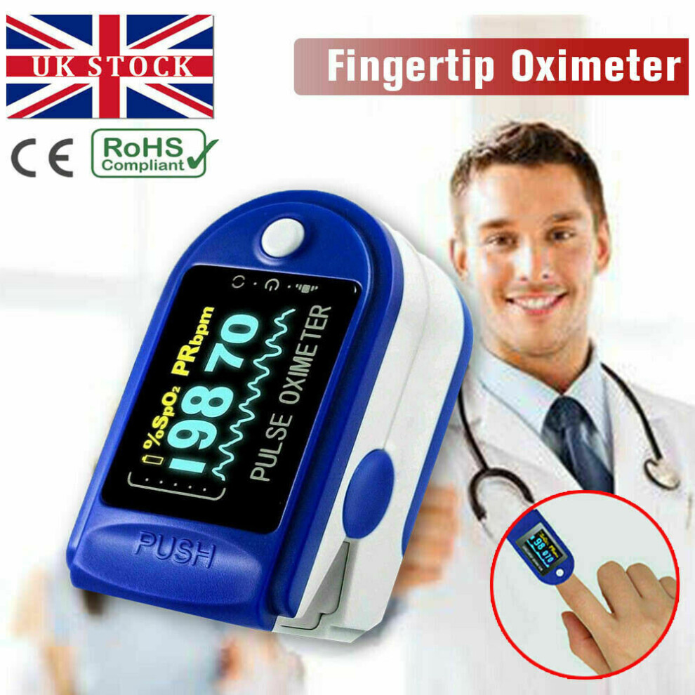 Fingertip Pulse Oximeter Blood Oxygen Saturation SpO2 Finger PR Monitor