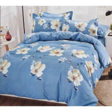 (Daisy Trails Blue, King) Duvet Cover set Bedding Set Double King Size 90GSM