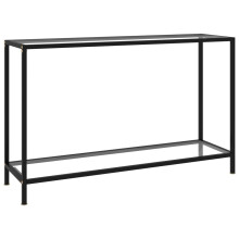 vidaXL Console Table Transparent 120 cm Tempered Glass Accent Side End Desk