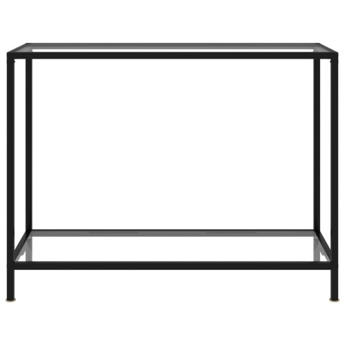 VidaXL vidaXL Console Table Transparent 100 cm Tempered Glass Accent Side End Desk 1
