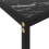 VidaXL vidaXL Console Table Black 80 cm Tempered Glass Home Accent Side End Hall Desk 5