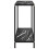 VidaXL vidaXL Console Table Black 80 cm Tempered Glass Home Accent Side End Hall Desk 3