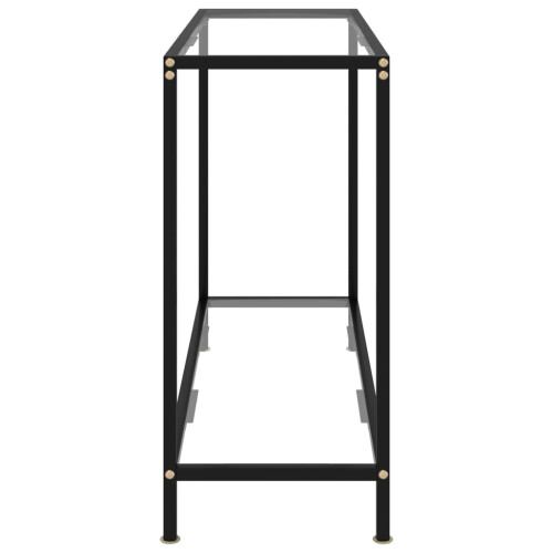 VidaXL vidaXL Console Table Transparent 100 cm Tempered Glass Accent Side End Desk 2