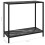 VidaXL vidaXL Console Table Black 80 cm Tempered Glass Home Accent Side End Hall Desk 6