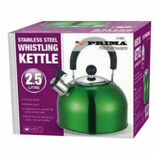 (Red) Prima Stainless Steel Whistling Kettle 2.5L 2