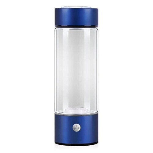 (Blue) Portable Hydrogen Water Generator Ionizer Maker Rechargeable Super Hydrogen Bottle