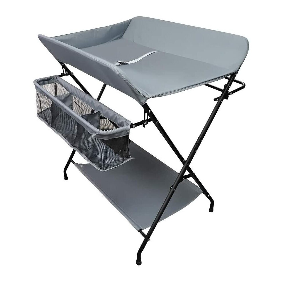 OUNUO Baby Changing Table Foldable with Unit Storage Bags