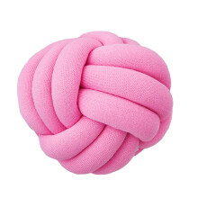(Pink) Knot Ball Throw Pillow Round Cushion Nursery Baby Toy Pillows Home Decor