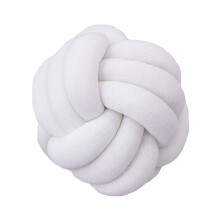 (White) Knot Ball Throw Pillow Round Cushion Nursery Baby Toy Pillows Home Decor