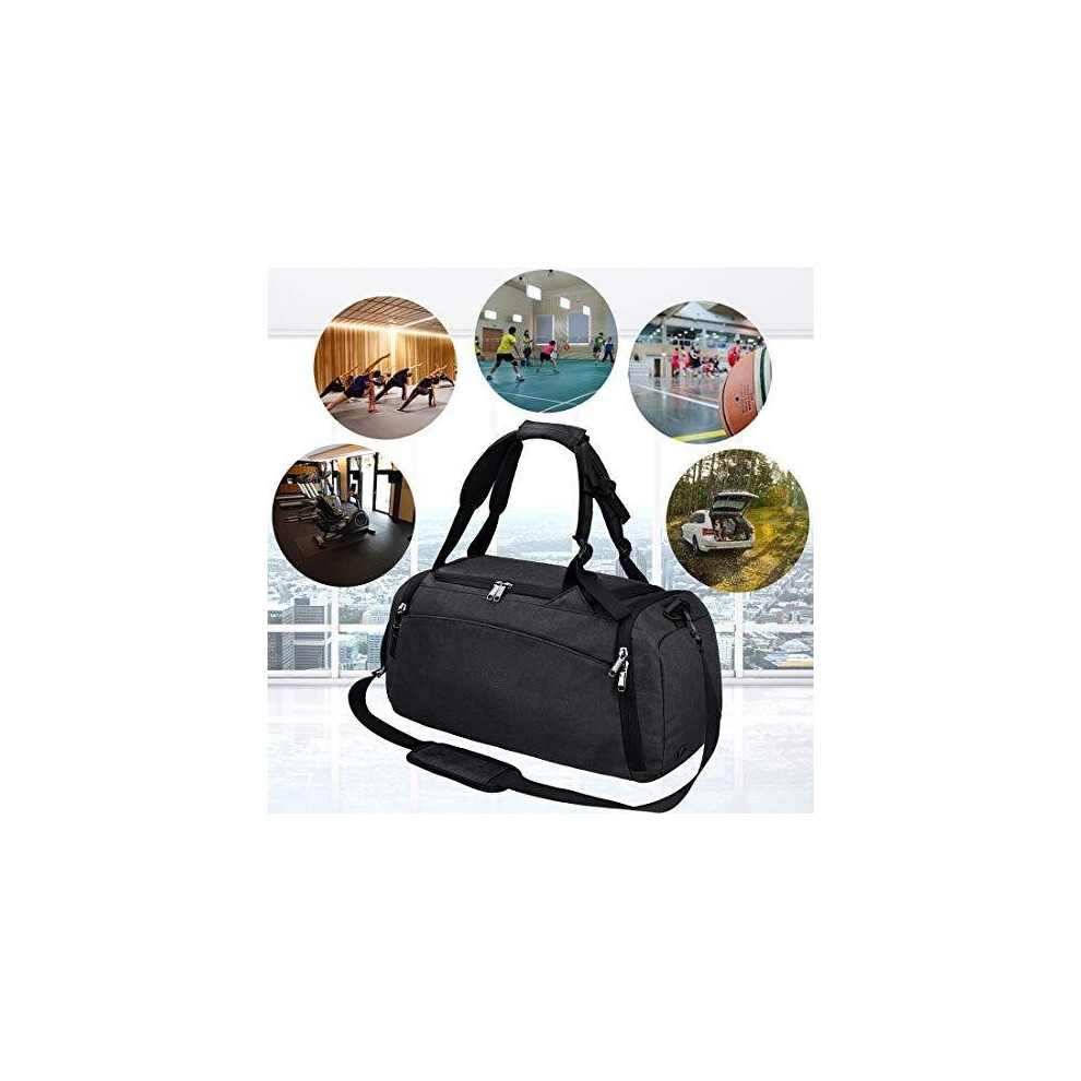 NEWHEY Sports Gym Duffel Bag with Shoe Compartment Waterproof Travel Holdall Large Sport Duffle Bag for Men 40 L Black on OnBuy