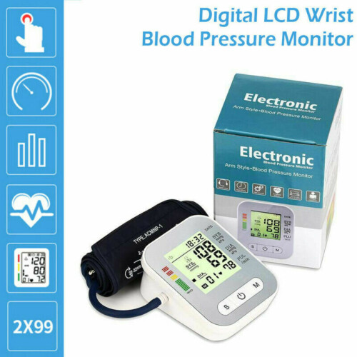 Monitor de presión arterial digital automático para brazo, portátil