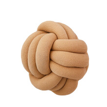 (Khaki) Knot Ball Throw Pillow Round Cushion Nursery Baby Toy Pillows Home Decor