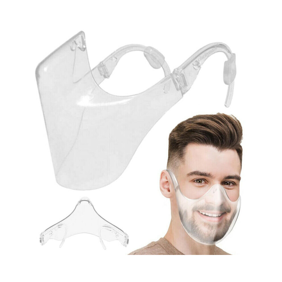 Clear Face Mask Face Shield Visor Safety Protective Mouth Covering Reusable 683546252906
