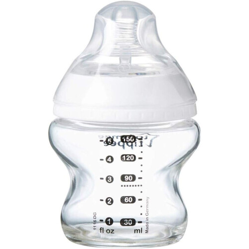 Tommee Tippee Tommee Tippee Closer to Nature Clear Glass Baby Bottle, 150ml, 1 Pack 2
