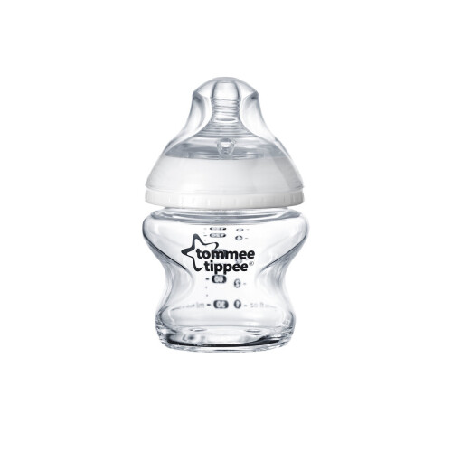 Tommee Tippee Tommee Tippee Closer to Nature Clear Glass Baby Bottle, 150ml, 1 Pack 1
