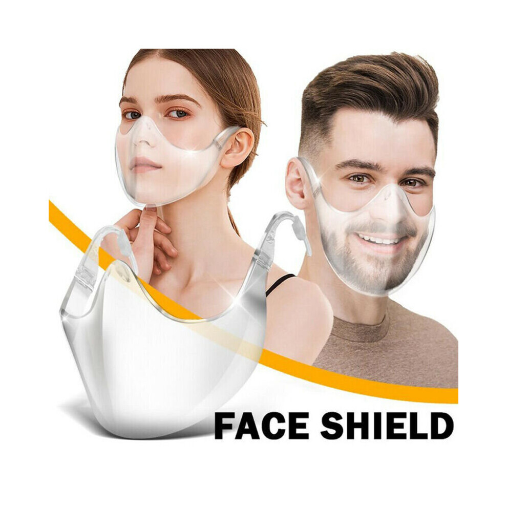 Masque durable Écran facial Combiné PC réutilisable Masque de protection clair et transparent