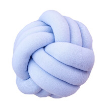 (Light Blue) Knot Ball Throw Pillow Round Cushion Nursery Baby Toy Pillows Home Decor