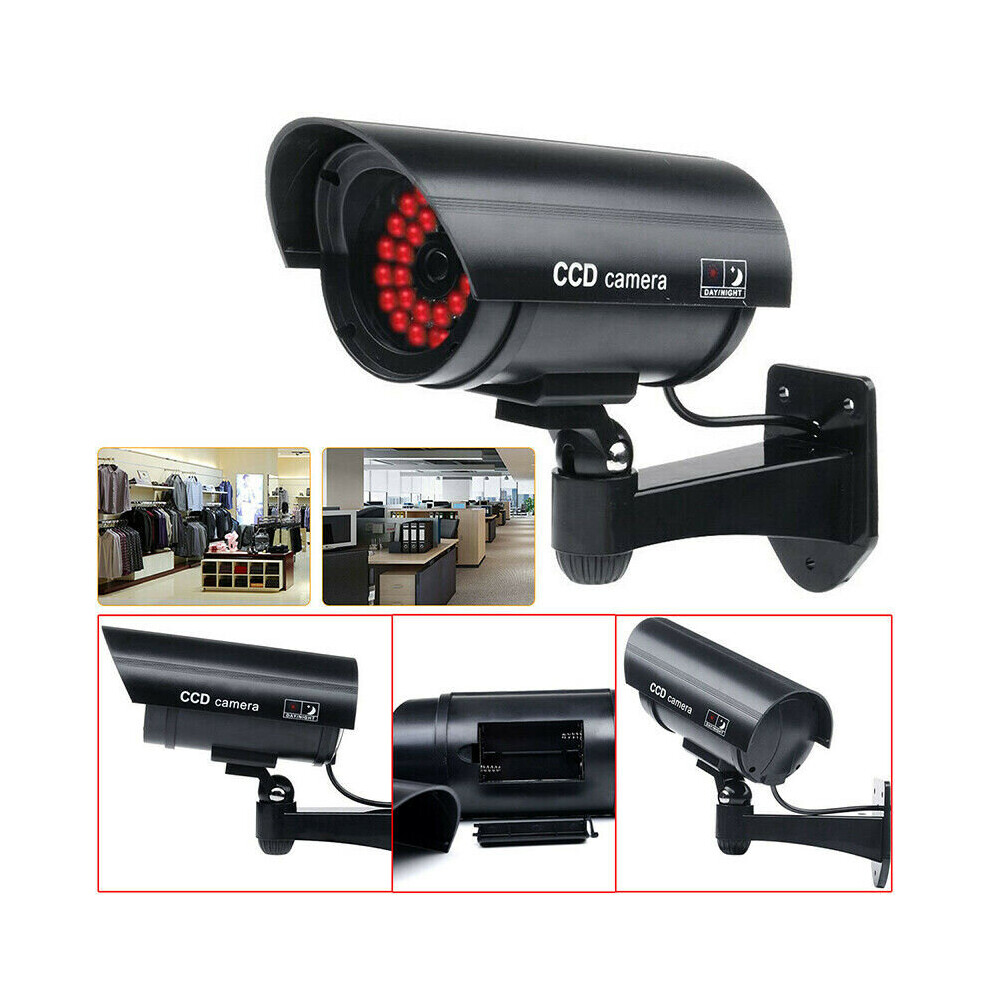 Dummy Fake Imitation Cctv Security Camera Outdoor Indoor With Blinking Led 683546402127
