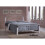 (Double) Tetras Silver Metal Bed Frame With White Posts 2