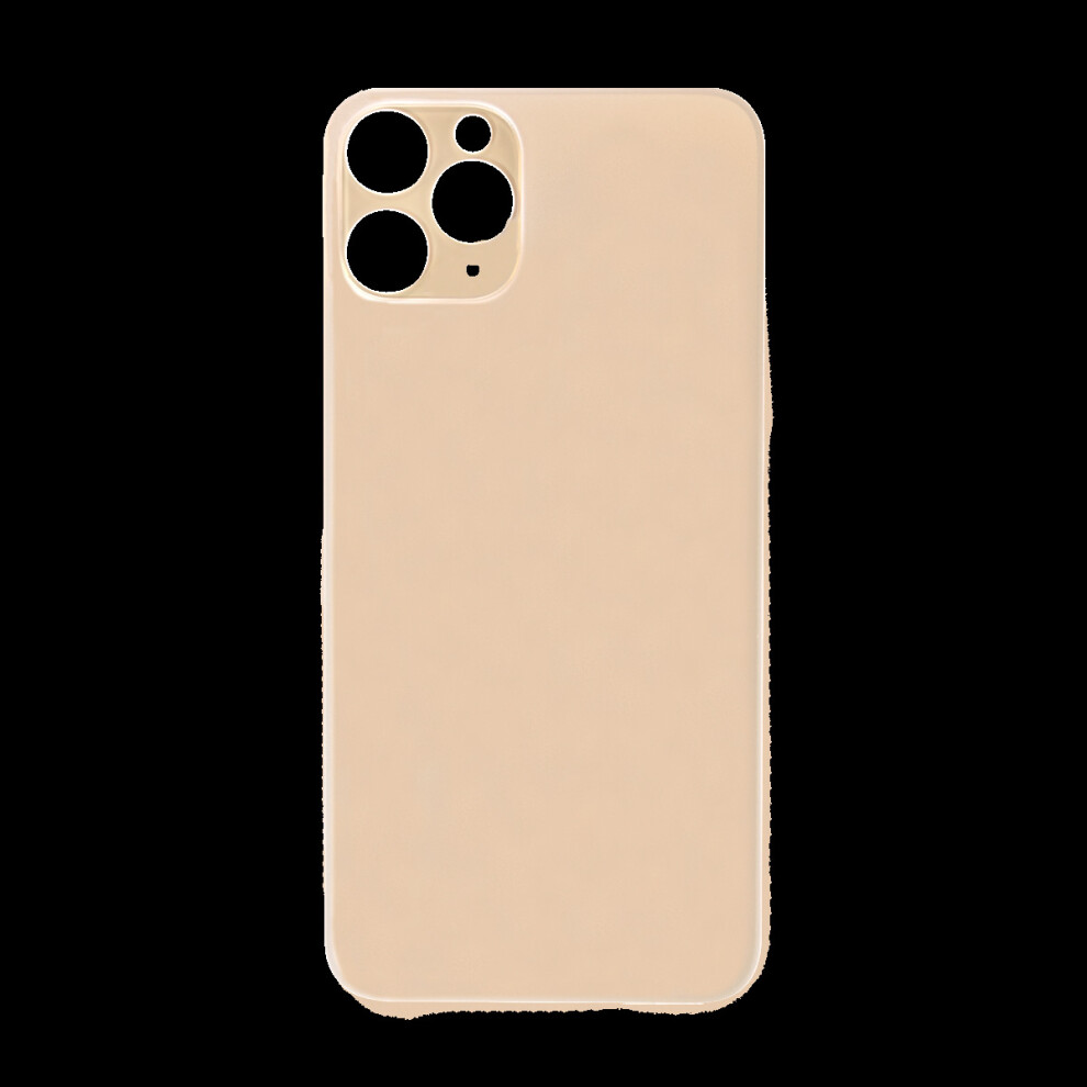 Photos - Mobile Phone Part Compatible with iPhone 12 Pro Max Plain Glass Back in Gold
