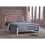 (Double) Tetras White Metal Bed Frame With White WoodPosts 1